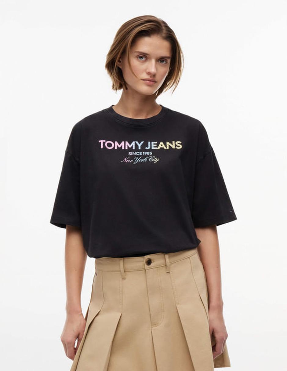 Playera manga corta cuello redondo para mujer