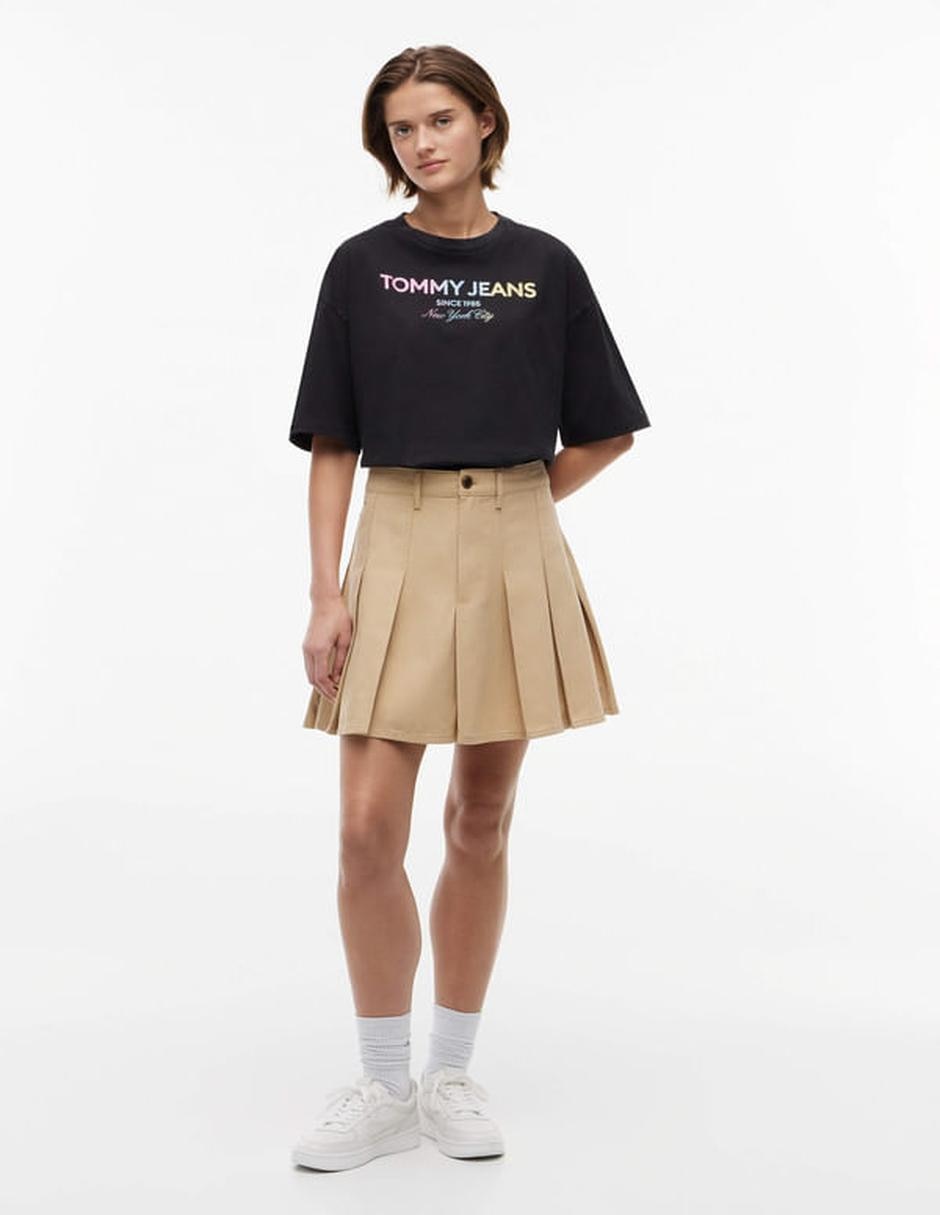 Playera manga corta cuello redondo para mujer