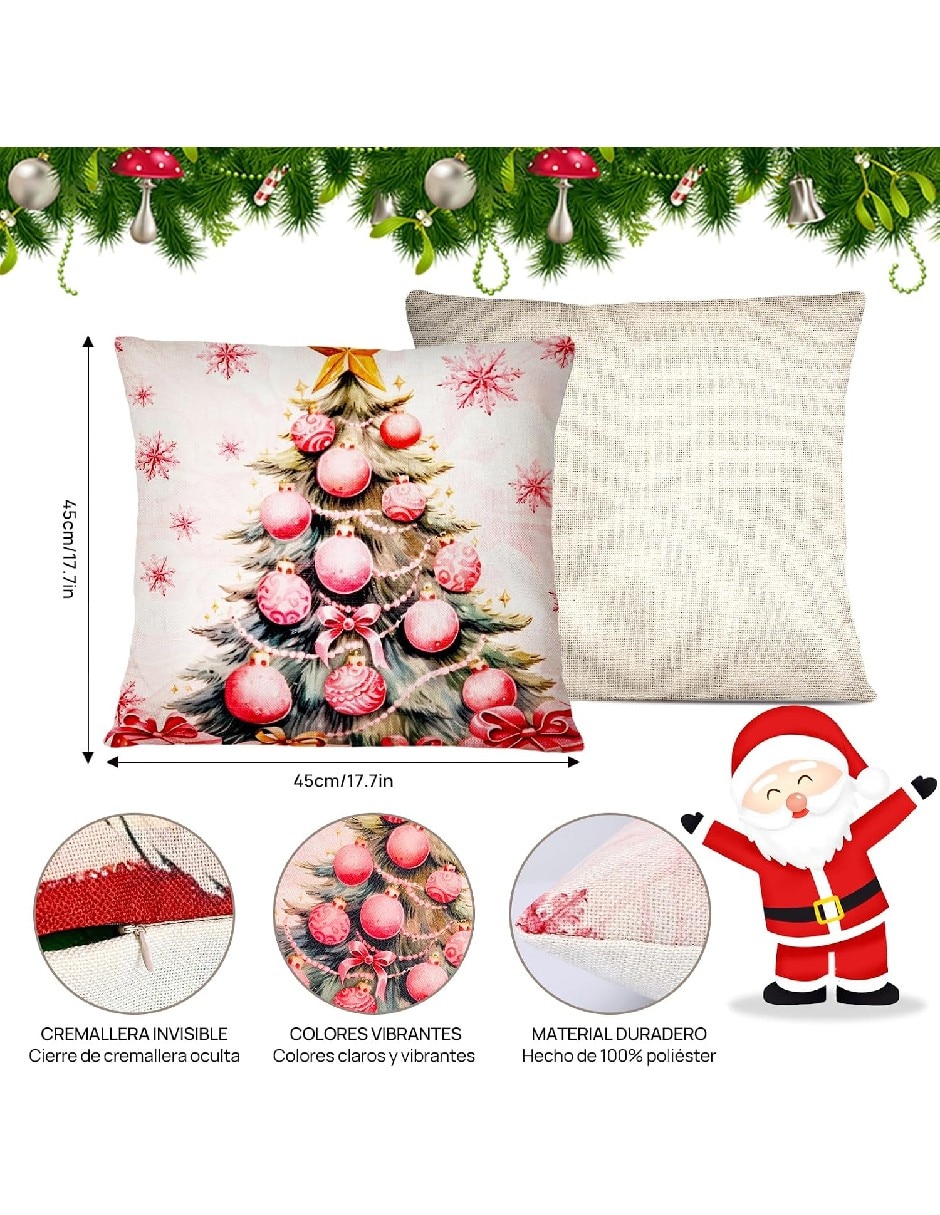 Set funda cojín navidad 4