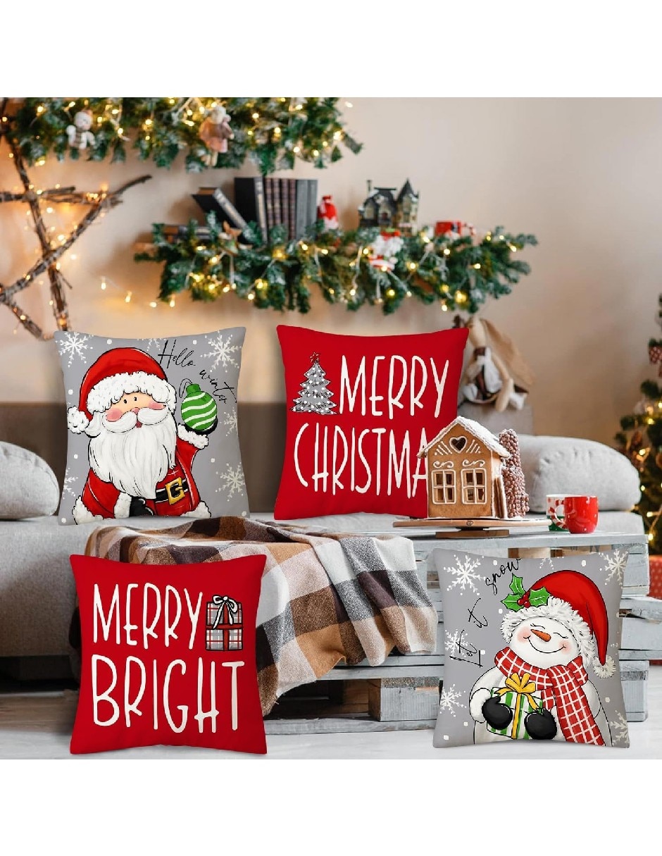 Set funda cojín navidad 4