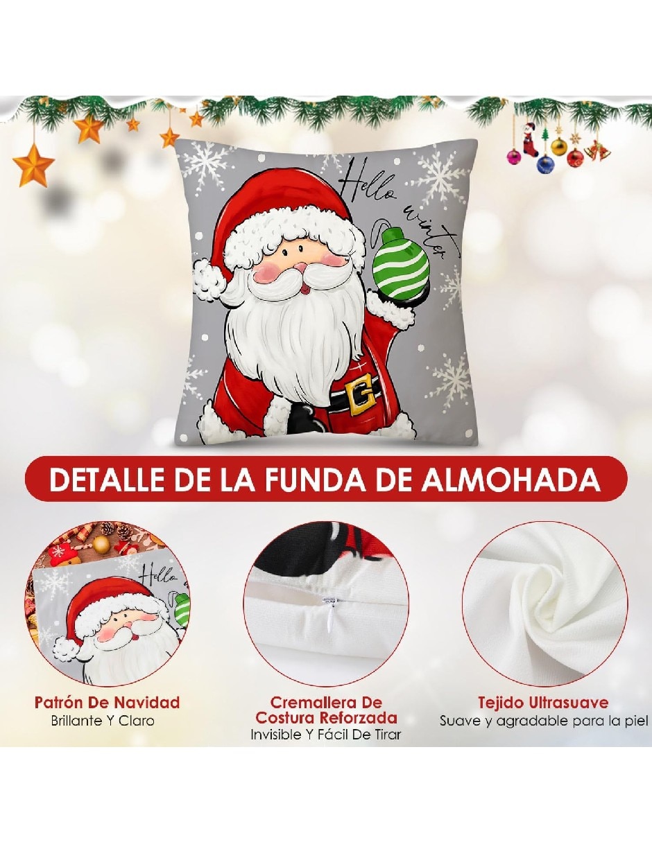 Set funda cojín navidad 3