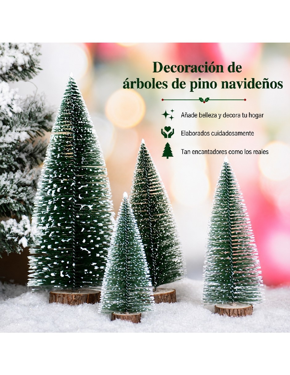 Set de figura decorativa de pino navidad de plástico 3