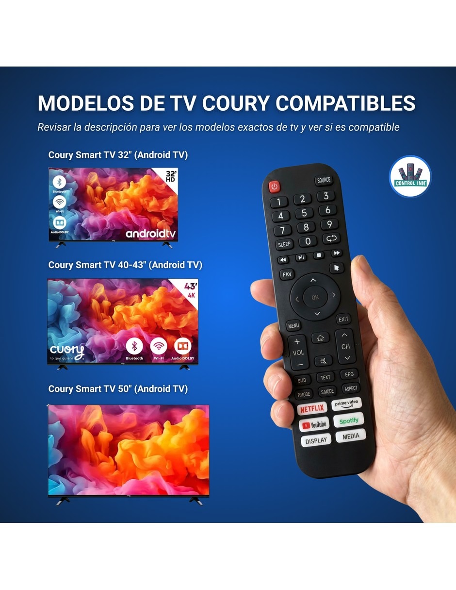 Control remoto para Smart TV IR Cuory Smart Tv Infrarrojo IR 3