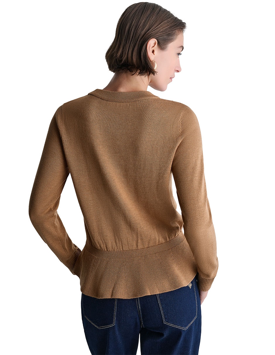 Suéter cuello redondo para mujer