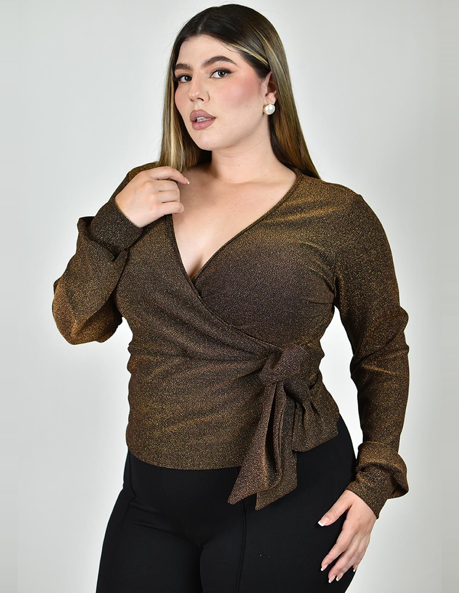 Blusa manga larga para mujer
