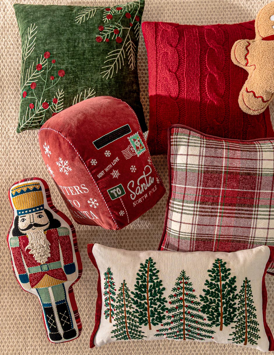 Cojín decorativo buzón holly navidad 5