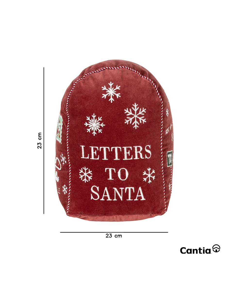 Cojín decorativo buzón holly navidad 6