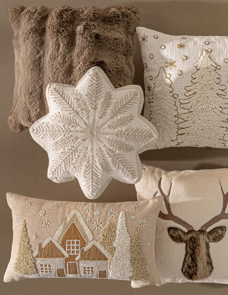 Cojín decorativo winter cabin navidad 5