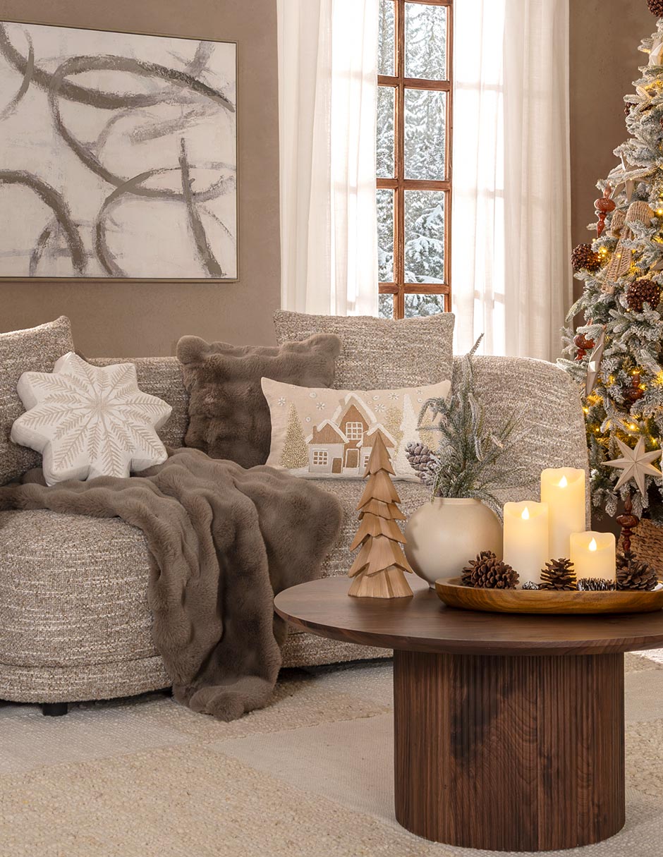 Cojín decorativo winter cabin navidad