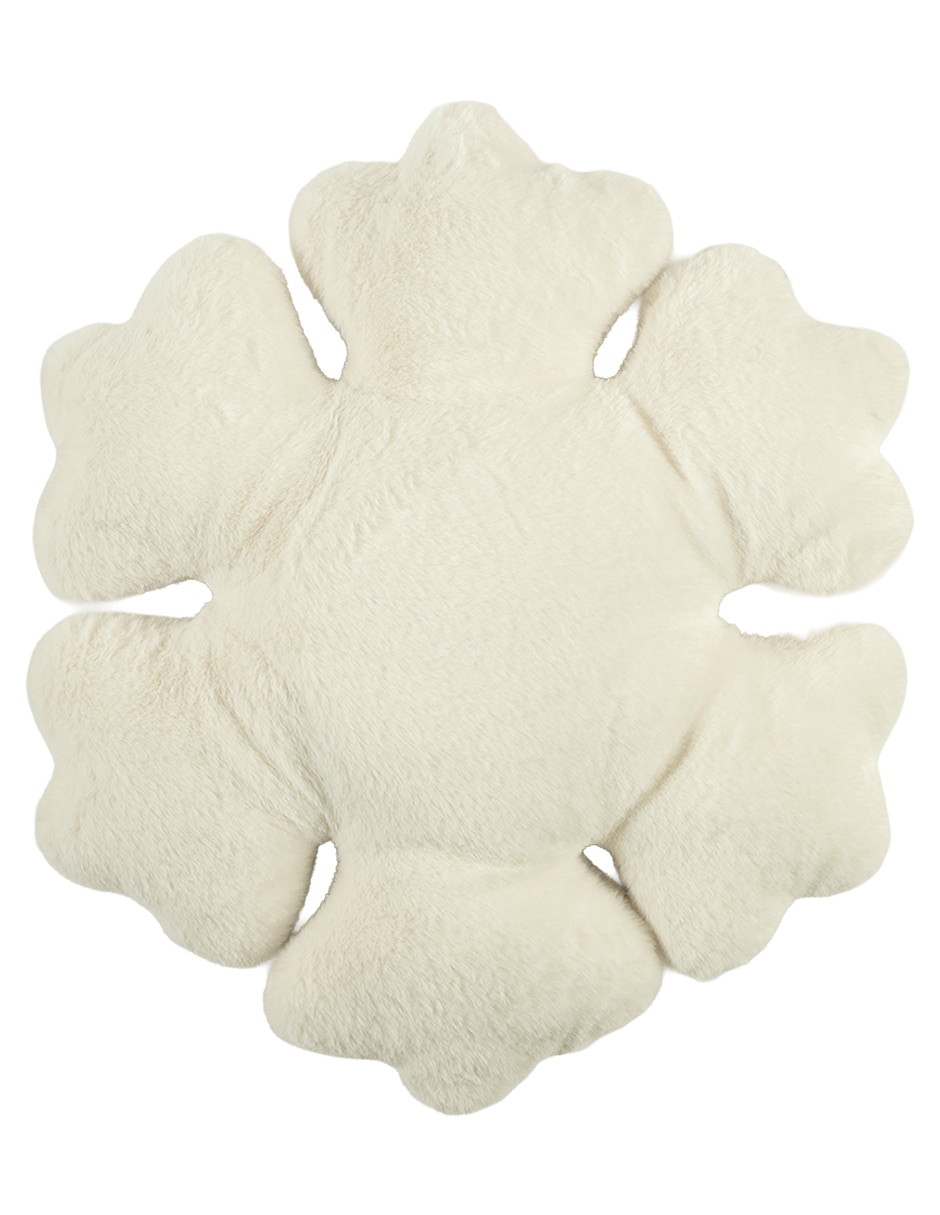 Cojín decorativo copo blanco navidad