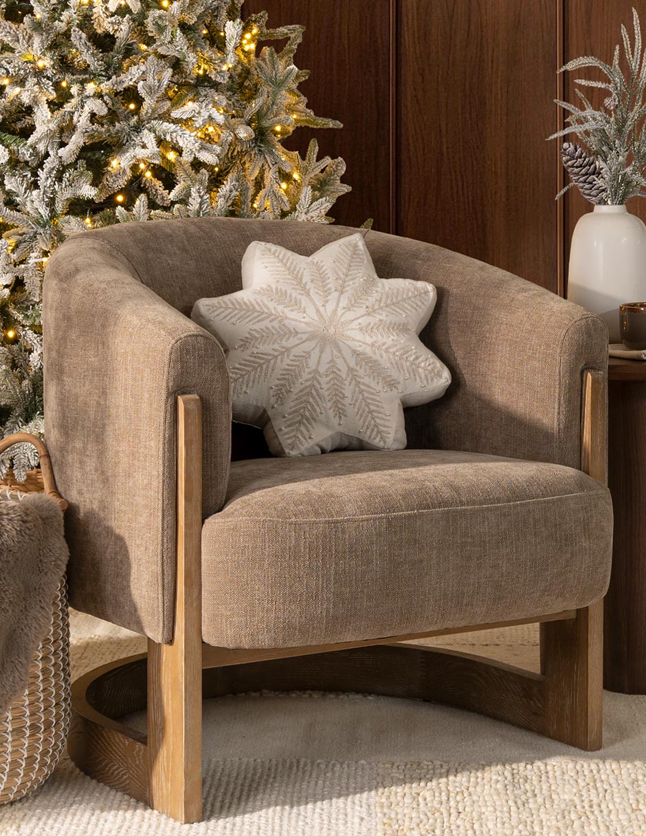 Cojín decorativo snowflake navidad 5