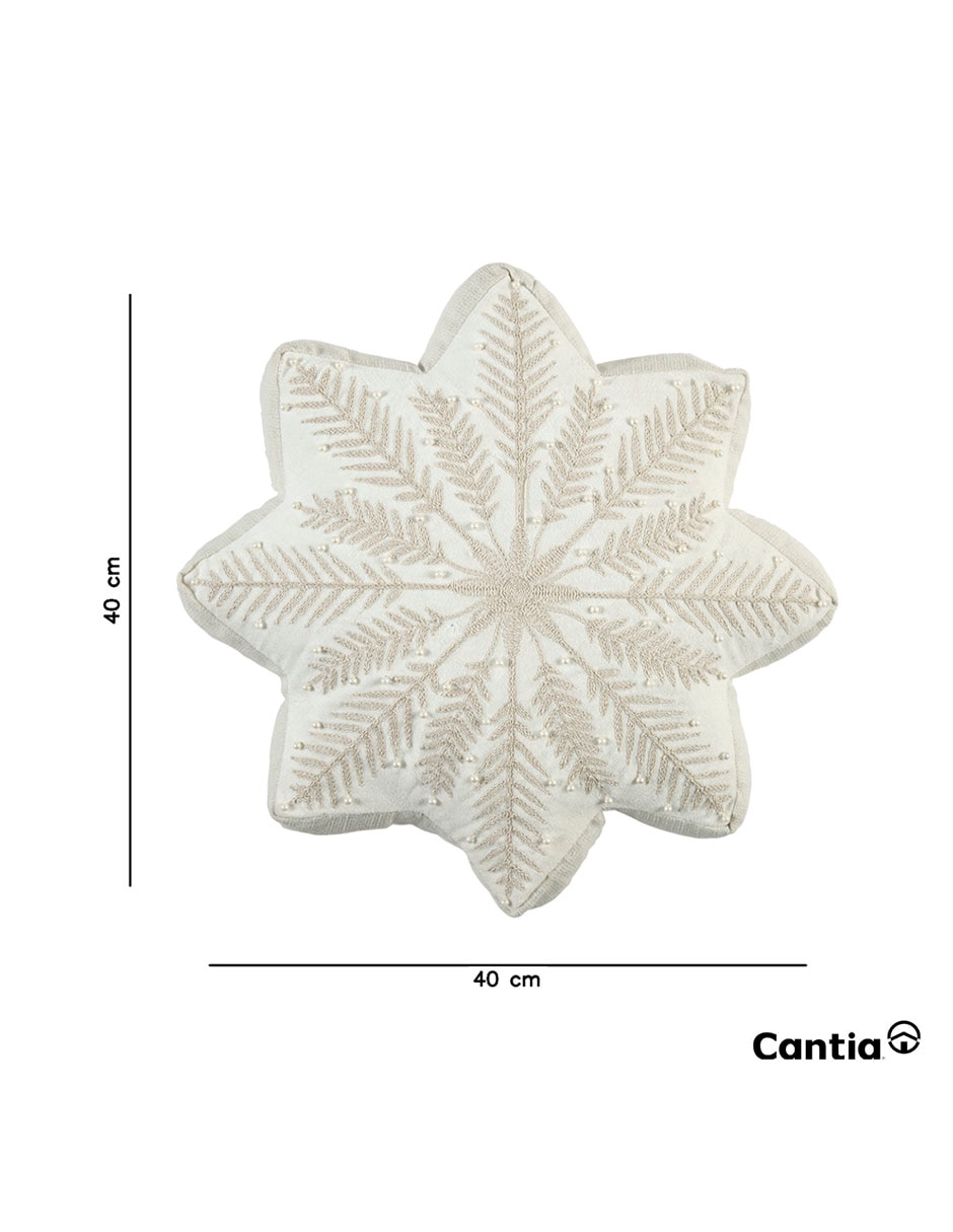 Cojín decorativo snowflake navidad 6