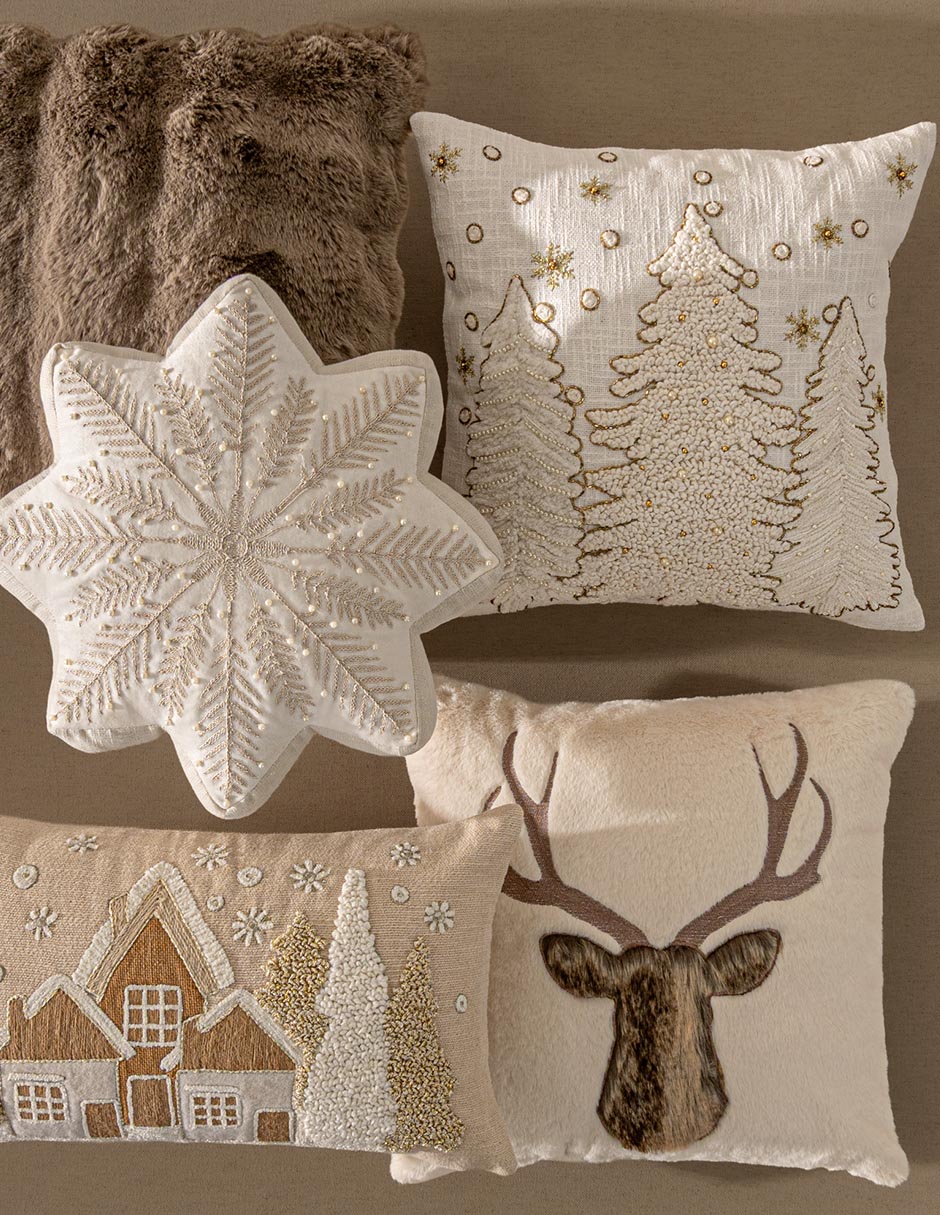 Cojín decorativo reindeer navidad