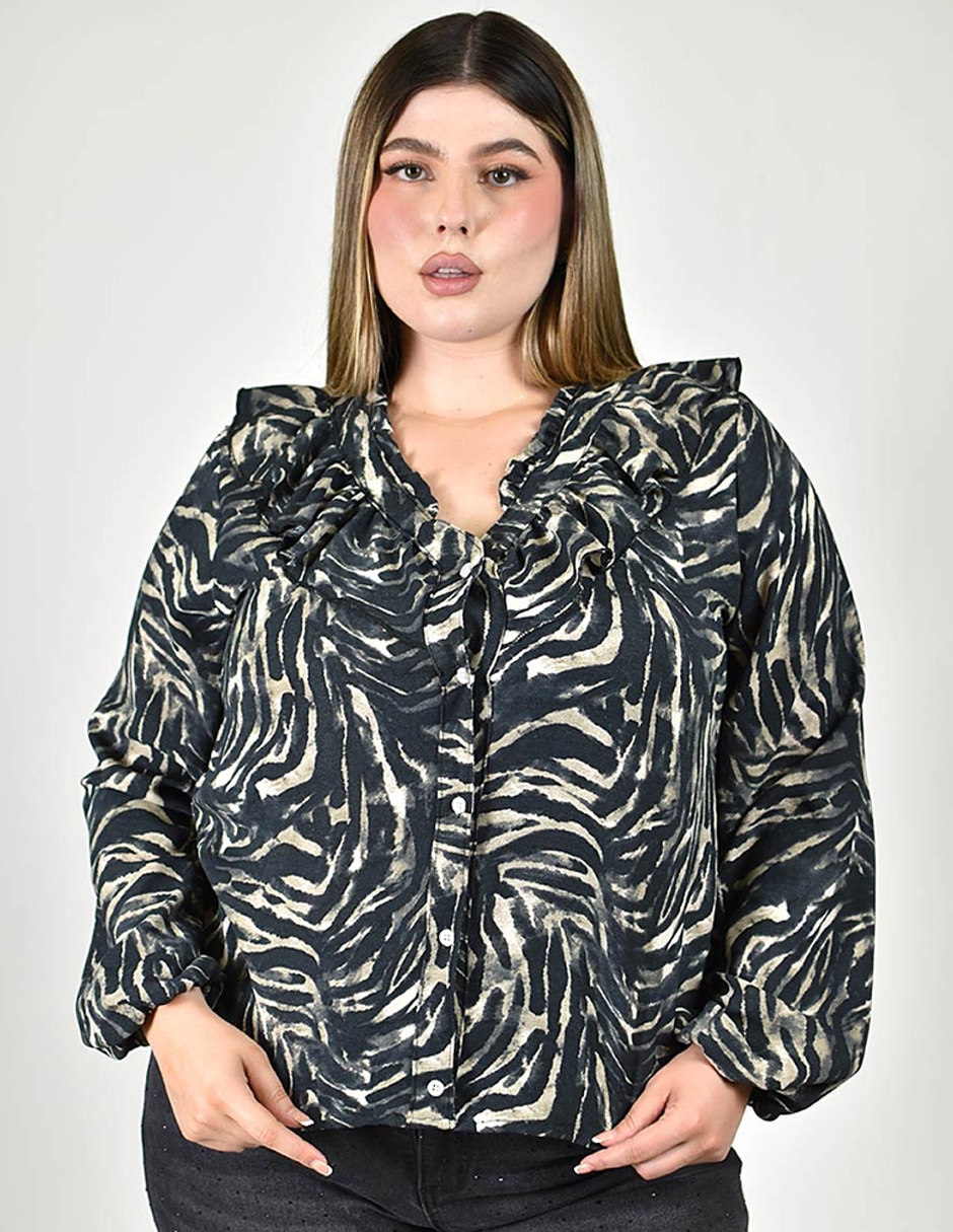 Blusa manga larga para mujer