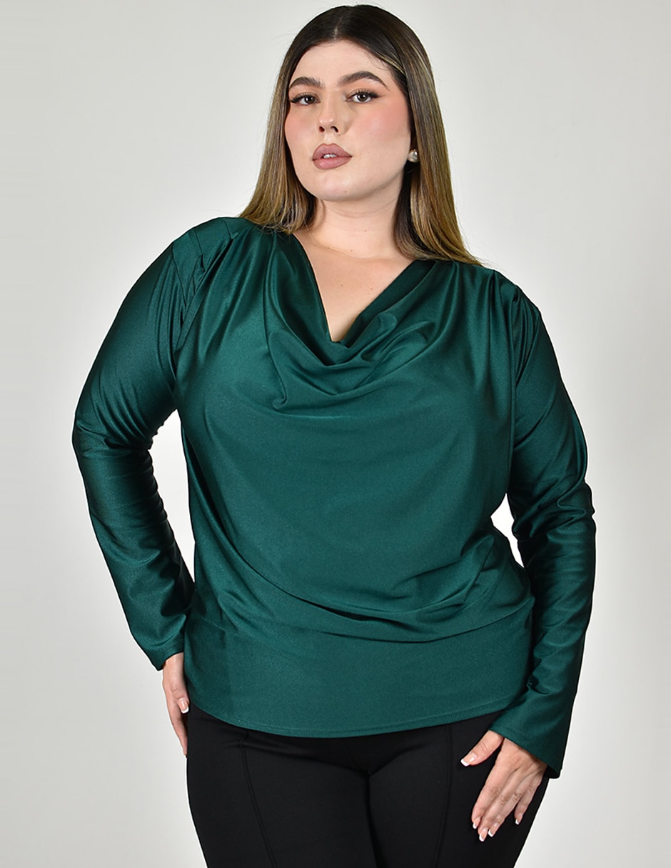 Blusa manga larga para mujer