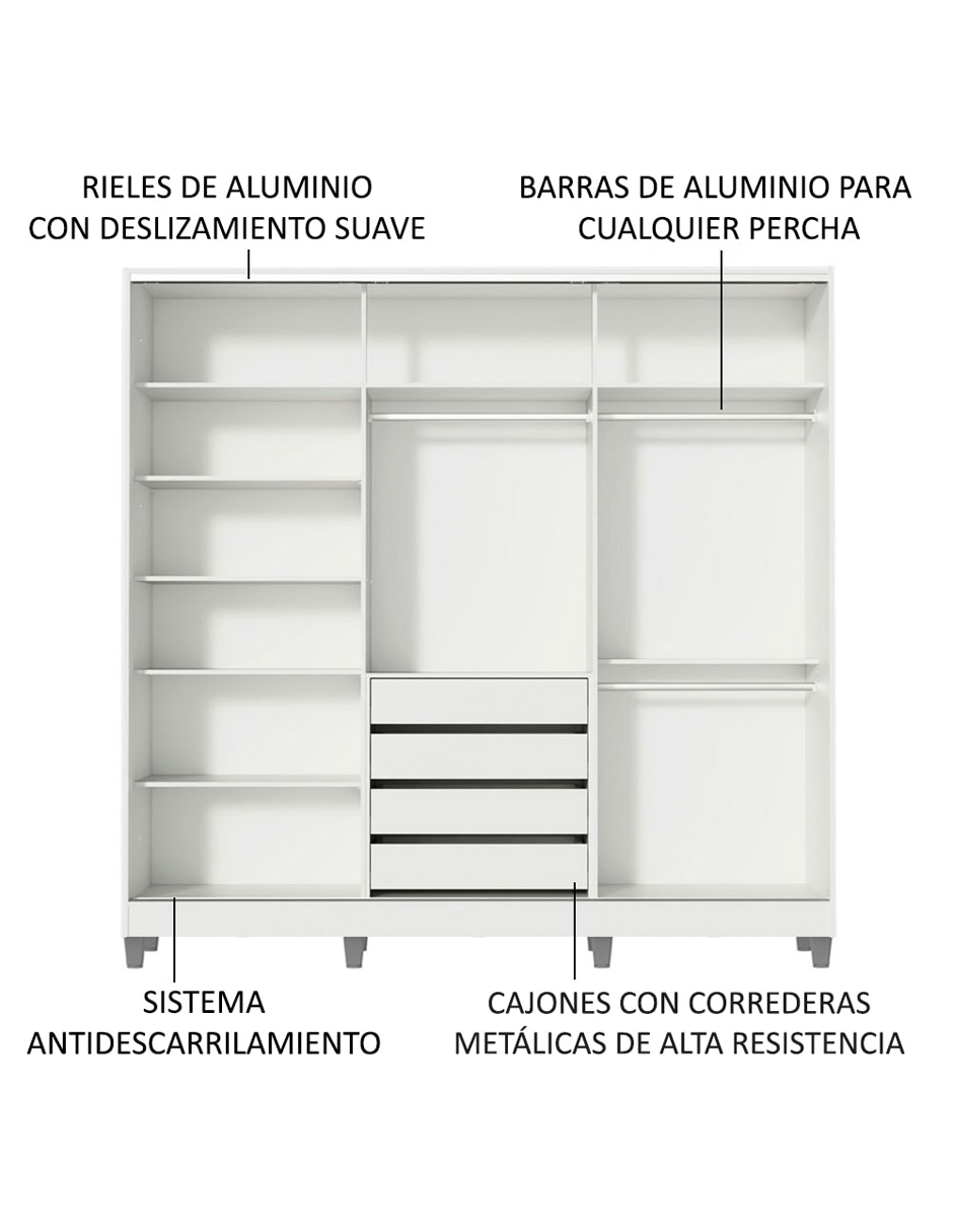 Ropero armable 10632ecp de mdf 3