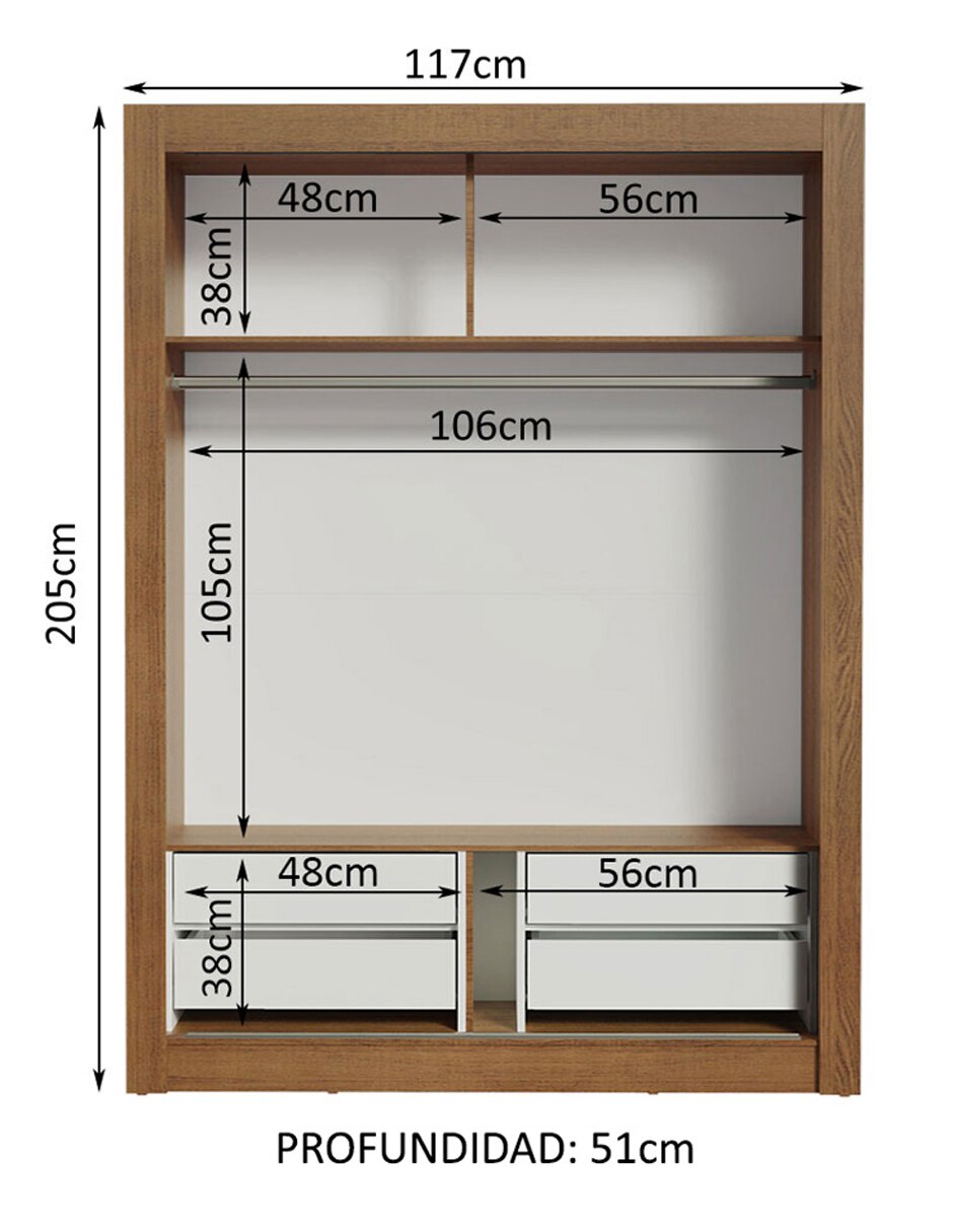 Ropero armable 10944g de mdp 11