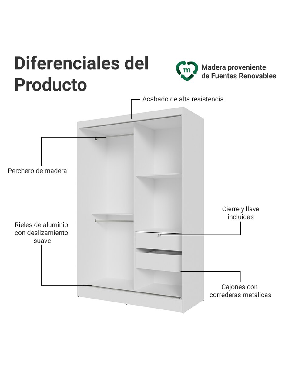 Ropero armable xm1044a de mdp 4