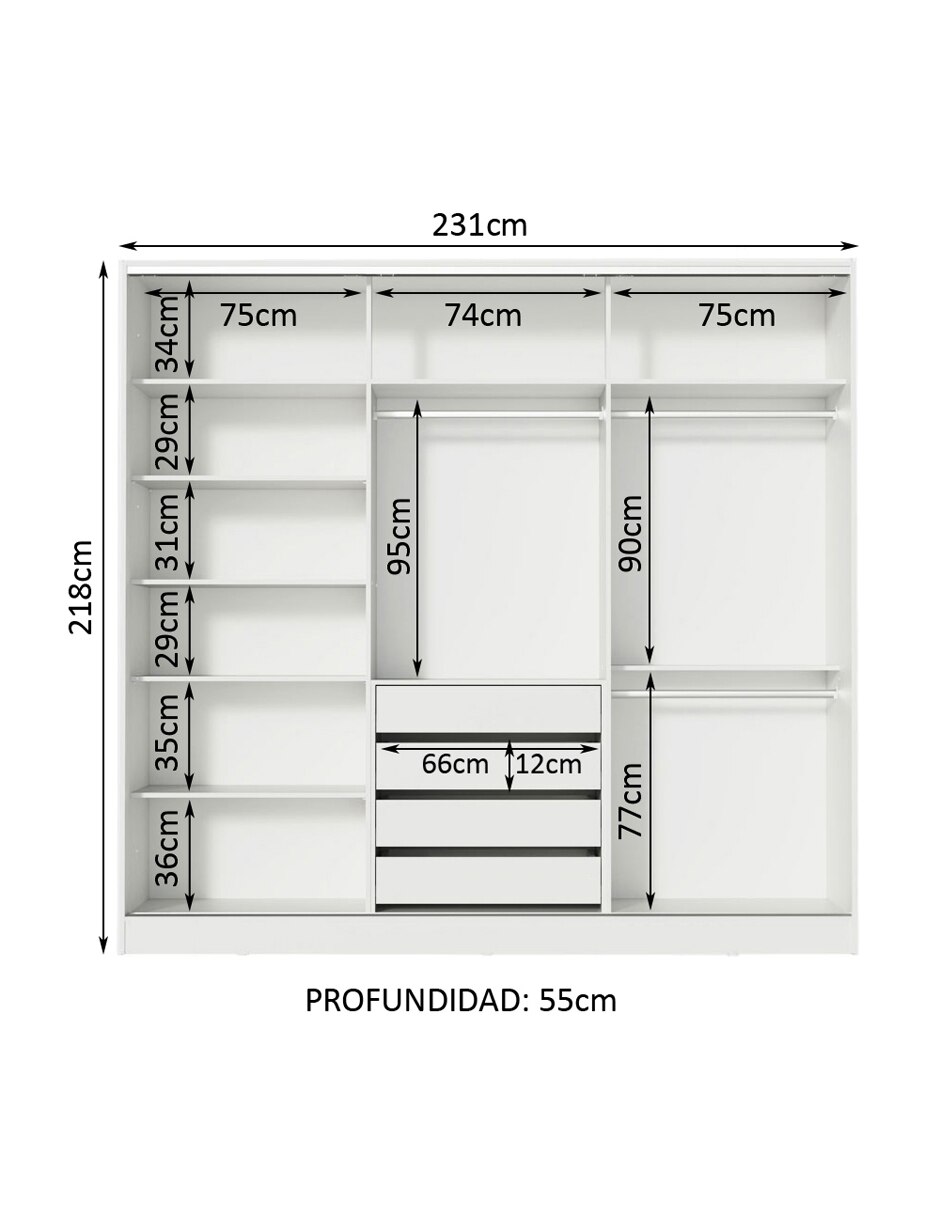 Ropero armable 1063 de mdf 14