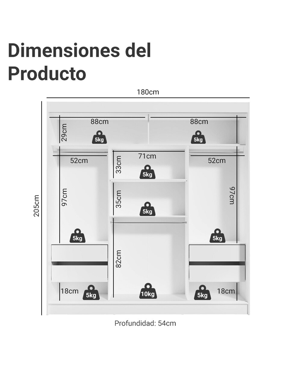 Ropero armable xm1095b de mdp 11