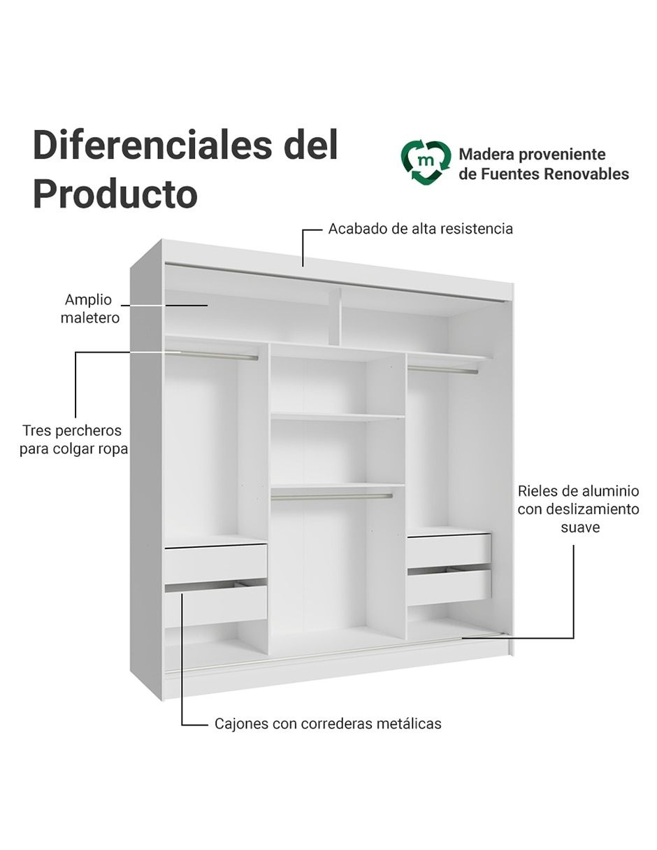 Ropero armable xm1095b de mdp 4