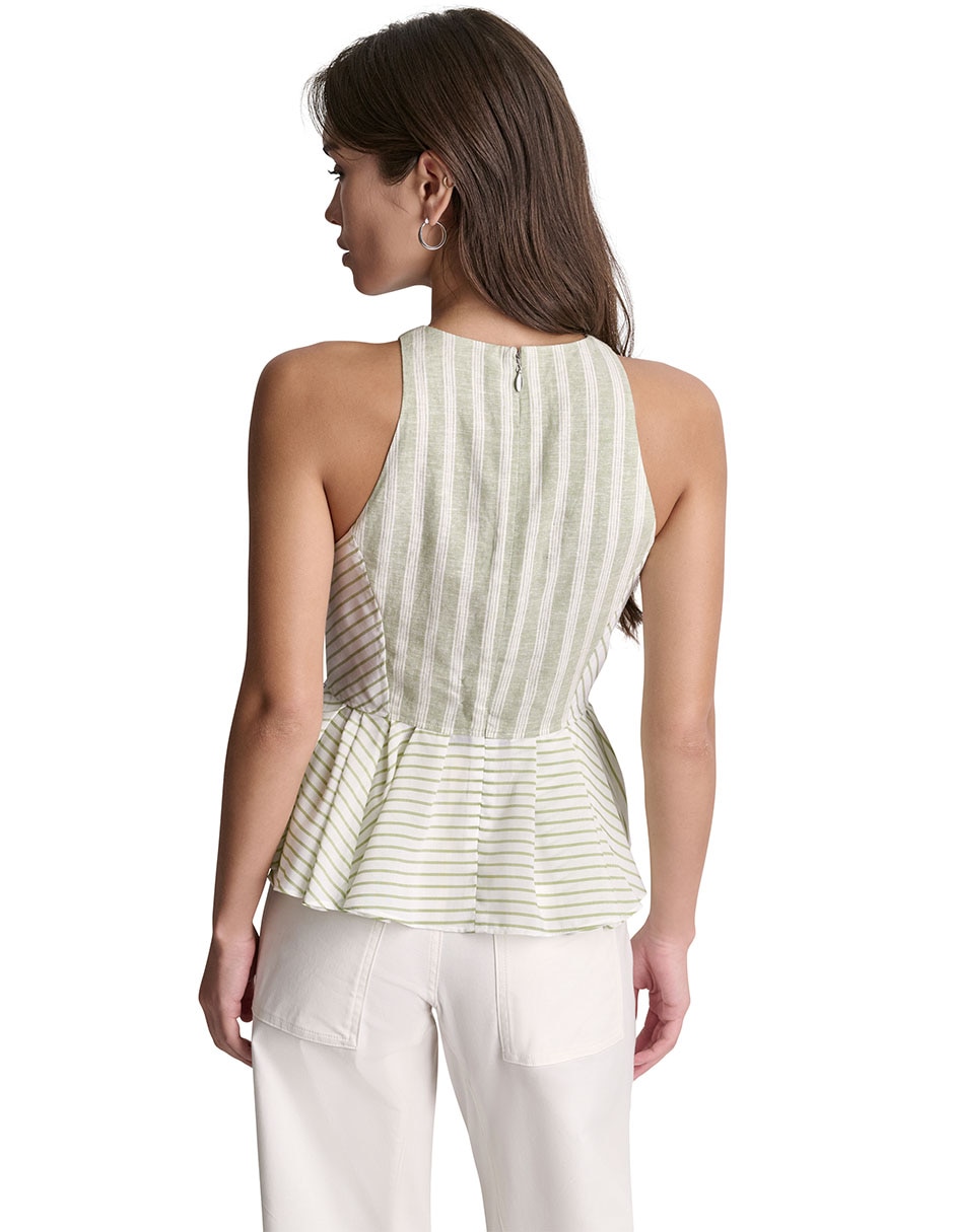Blusa peplum sin manga para mujer 5