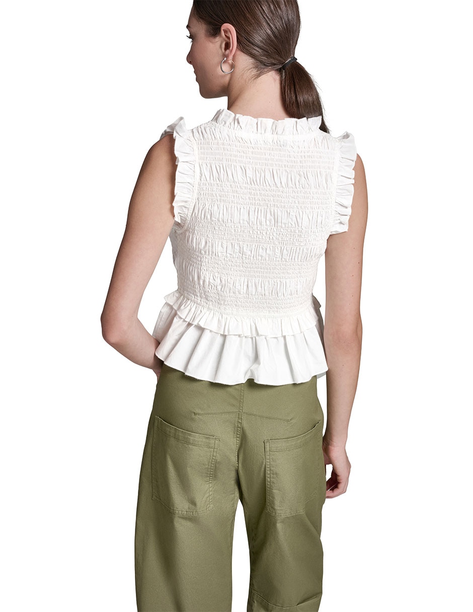 Blusa peplum sin manga para mujer 5