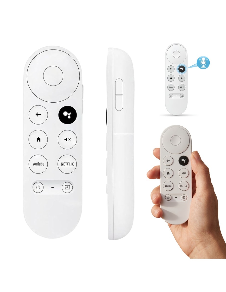 Control remoto para Smart TV GA01920 US Chromecast HD 4K Blanco mas funda 2