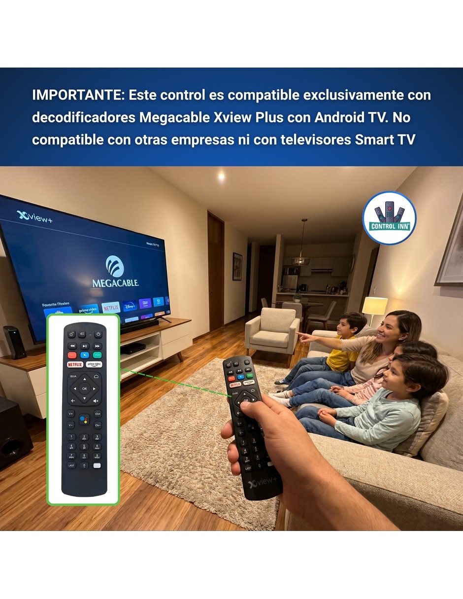 Control remoto para Smart TV Mega B826C A12 UCW4046MEG Universal 3