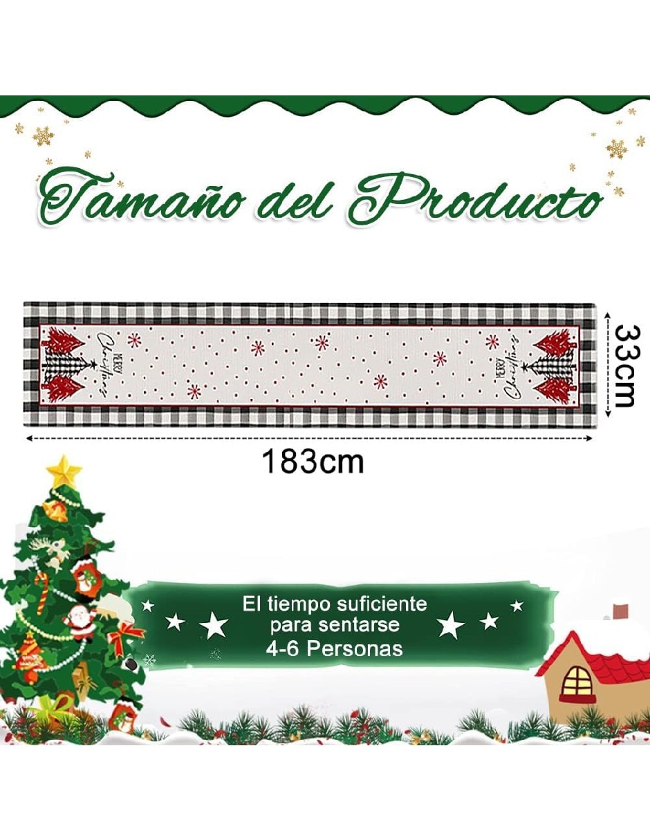 Camino mesa rectangular navidad 5