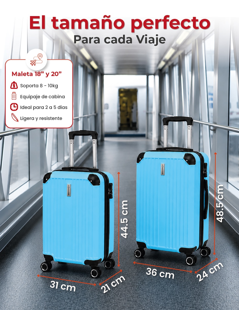 Set maletas de viaje aircraft 8