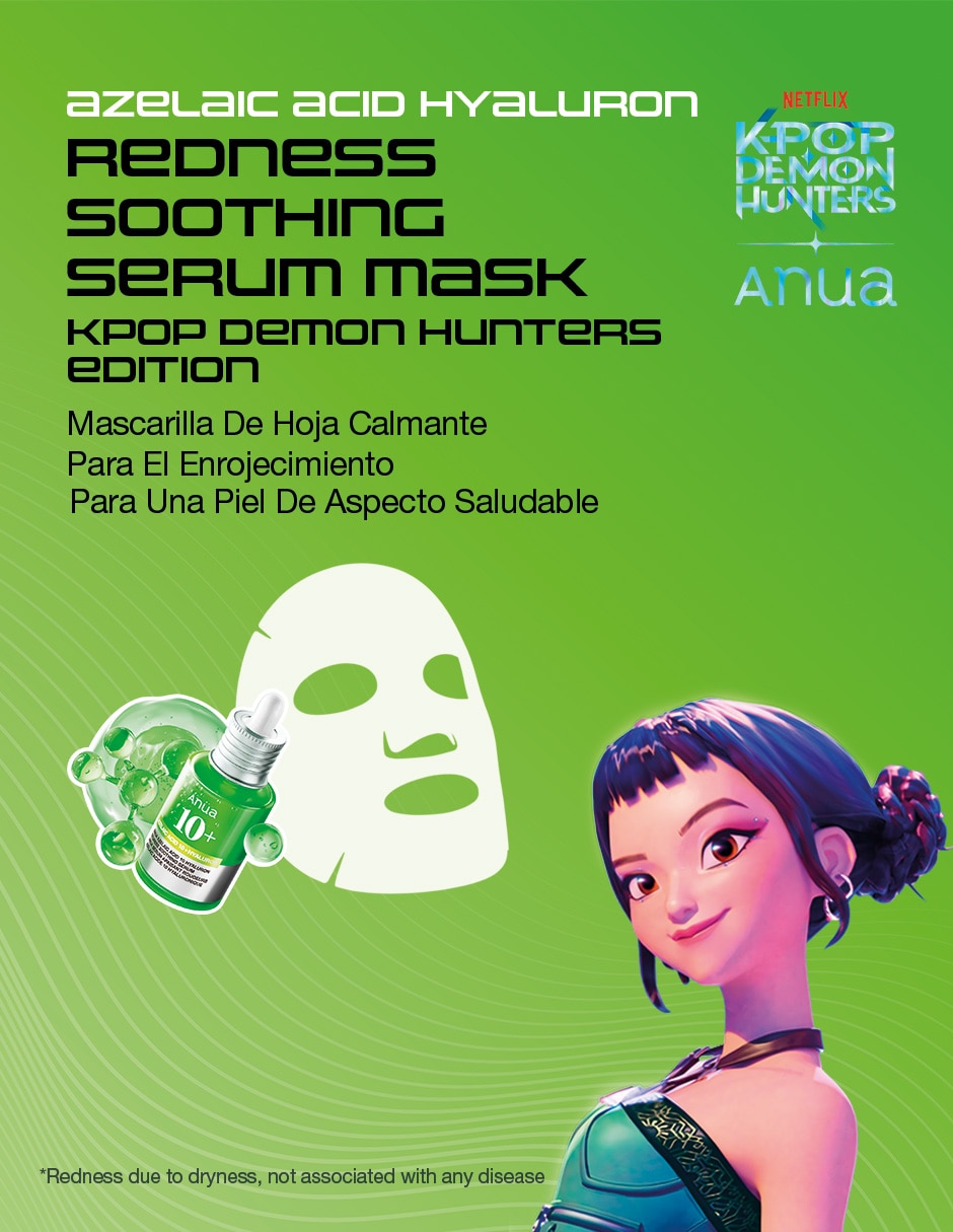 Set mascarilla facial Dúo mascarillas calmantes Heartleaf + Azelaic Acid para antiedad Anua 5