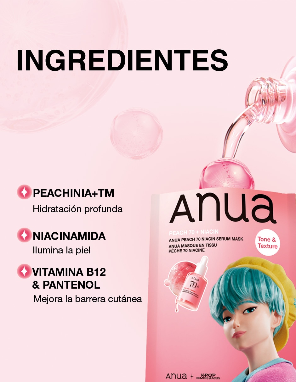 Set mascarilla facial Niacinamide TXA + Peach 70 Niacin para Iluminar 2