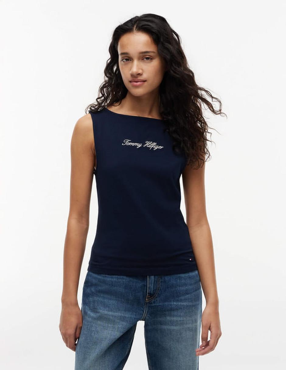 Playera manga Sin Manga Sin colección cuello Redondo para mujer