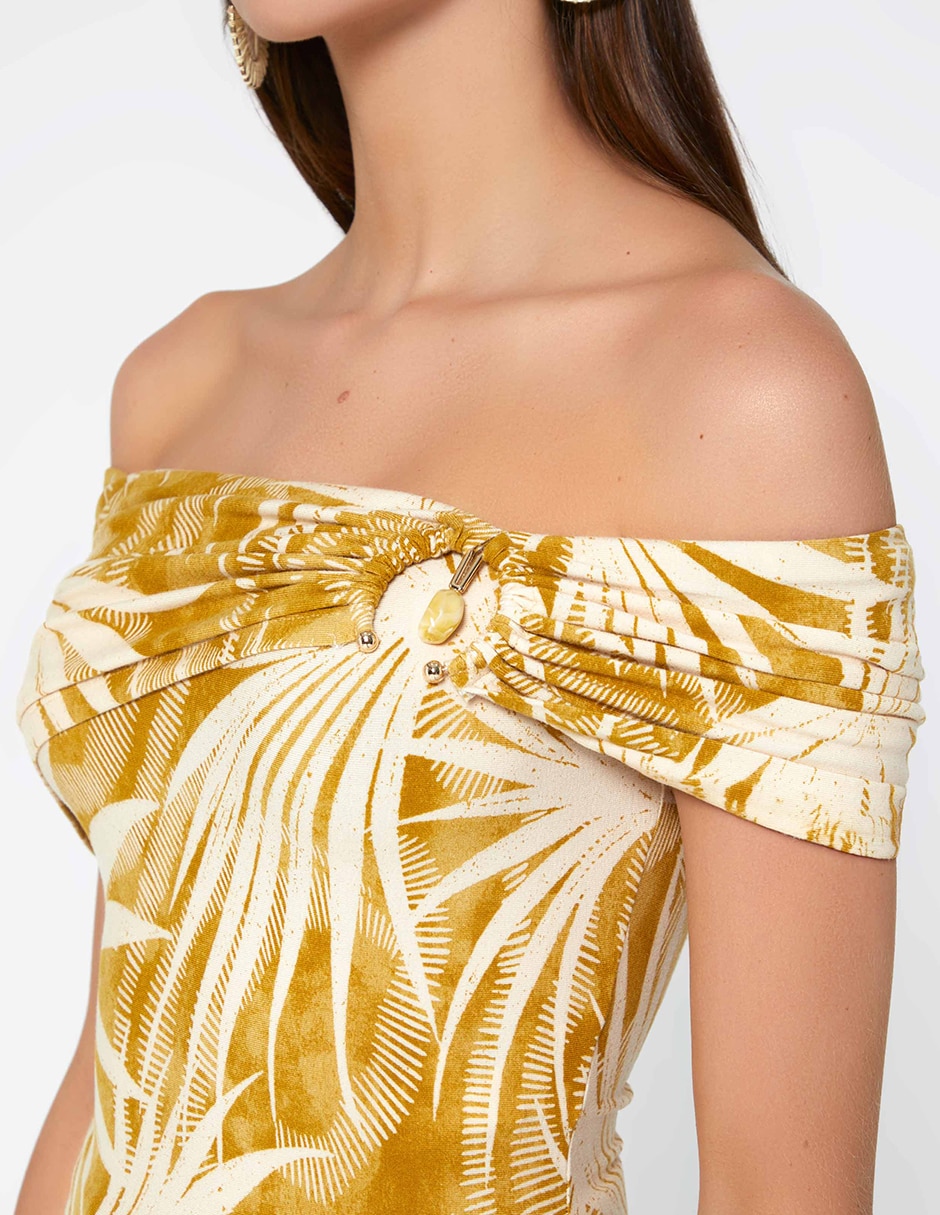 Blusa atenas tropical manga corta para mujer 2