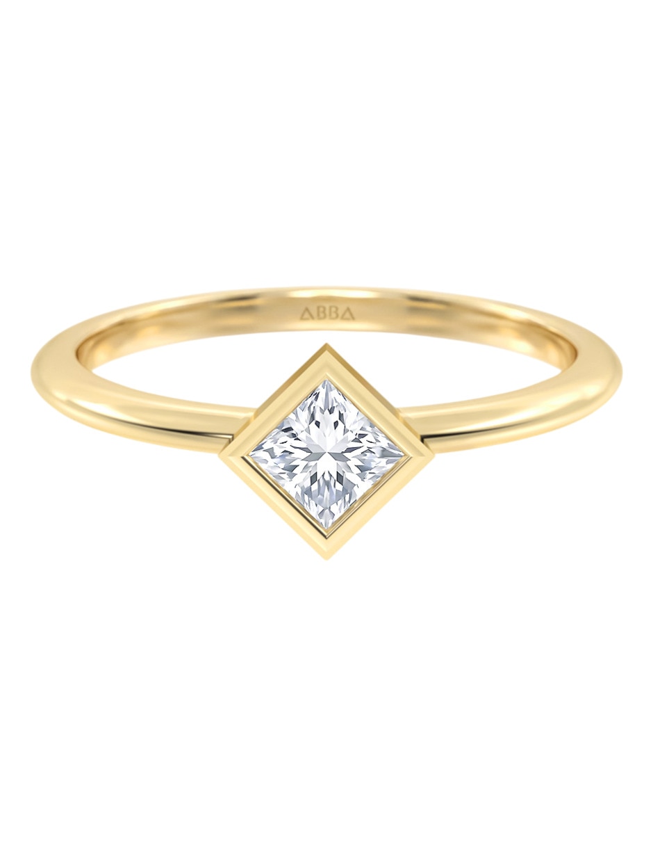 Anillo 10 k de oro zirconia brillante Anillo 10 k de oro zirconia brillante