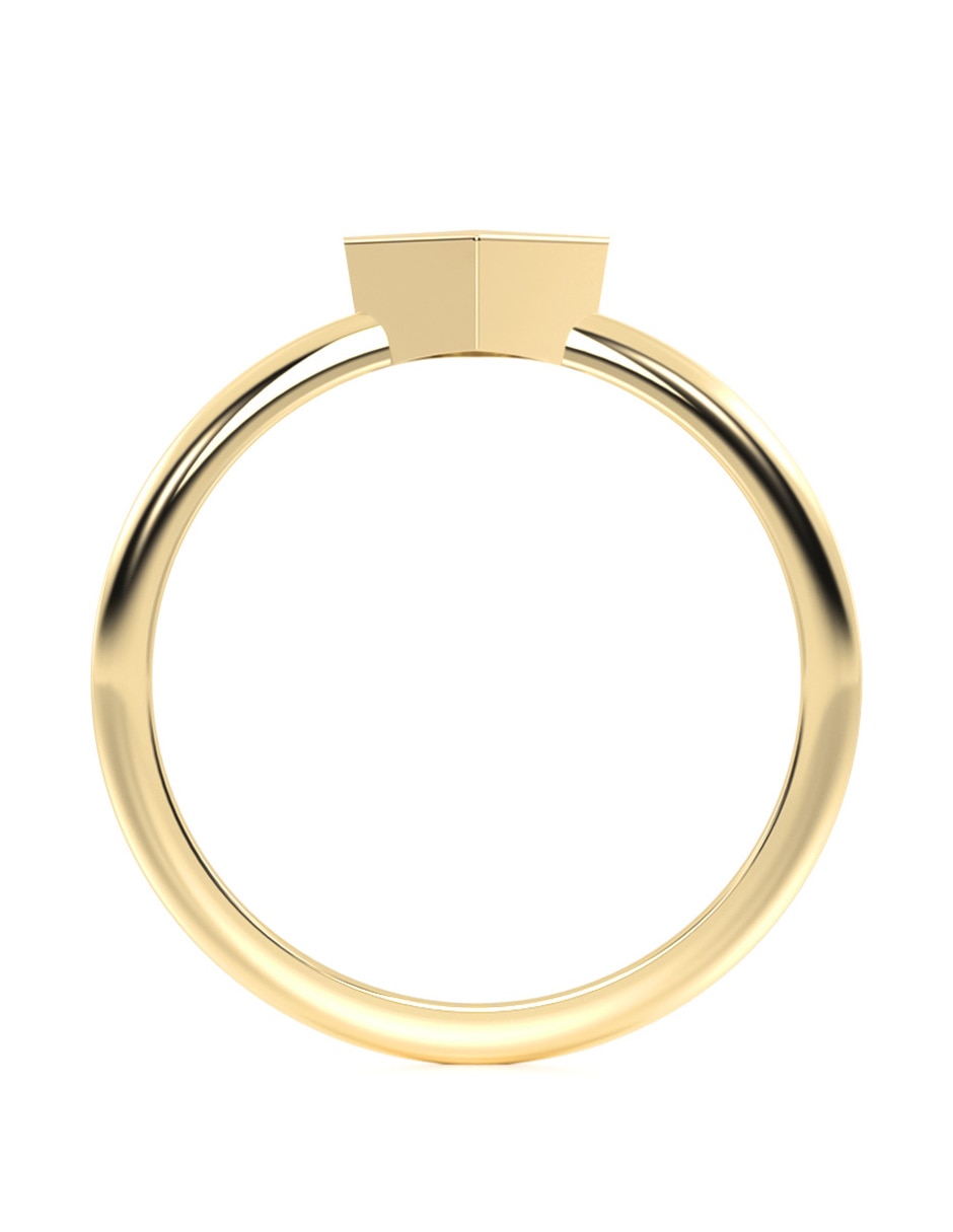 Anillo 10 k de oro zirconia brillante 4
