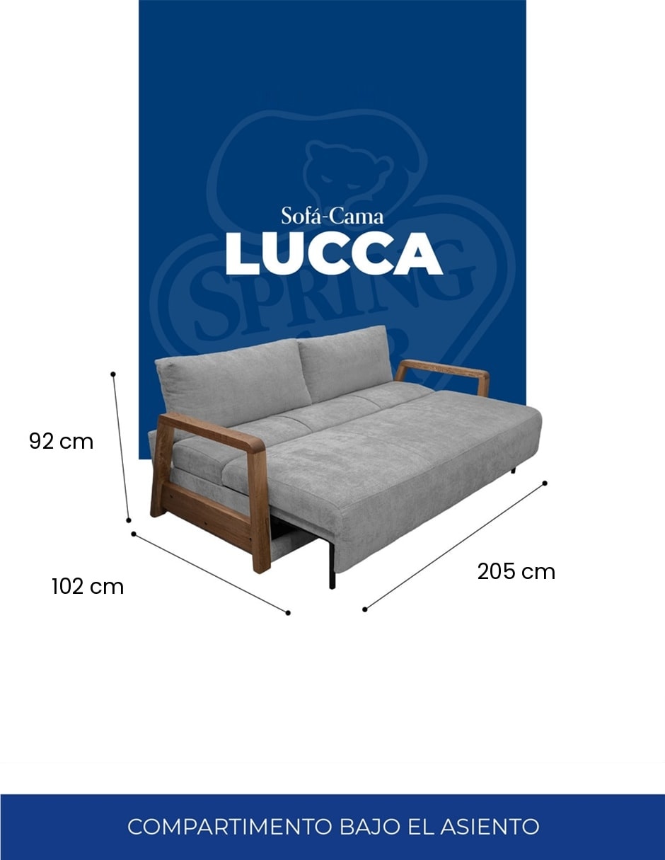 Sofá cama armable de madera pino 10