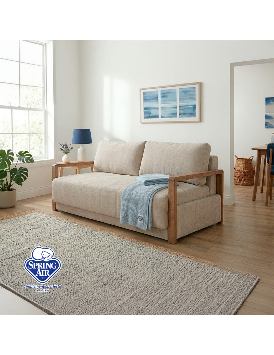 Sofá cama armable Sspring Air de madera pino 8
