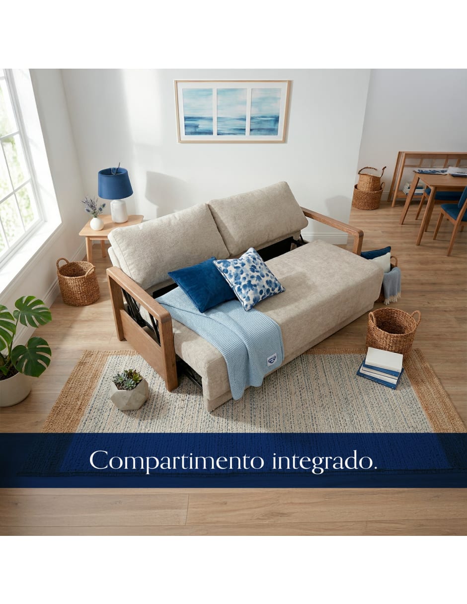Sofá cama armable Sspring Air de madera pino 6