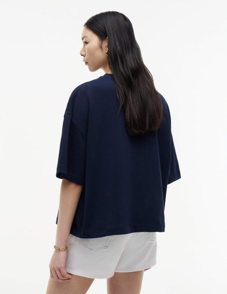 Playera manga corta cuello redondo para mujer
