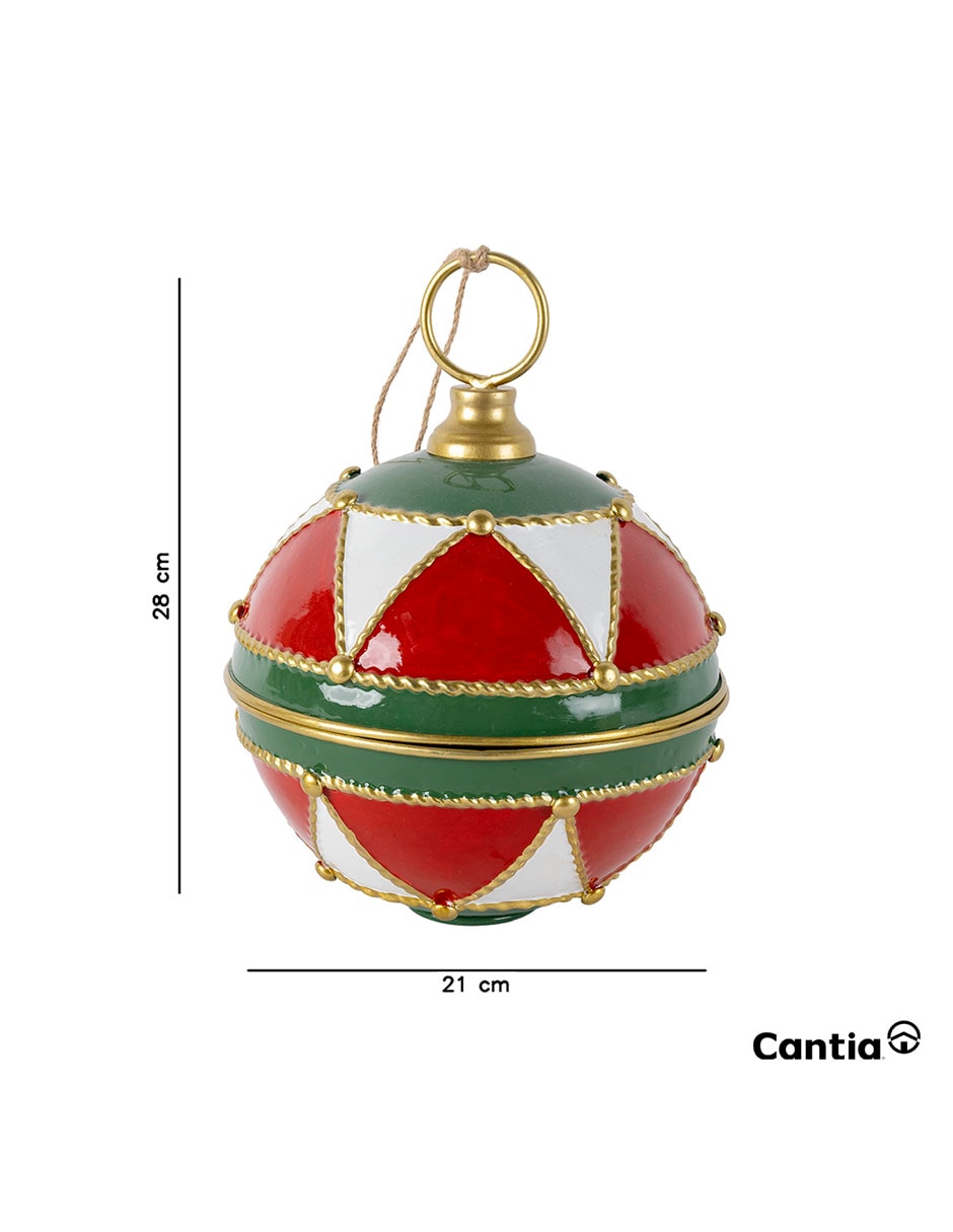 Figura decorativa de esfera esfera holiday de aluminio 4