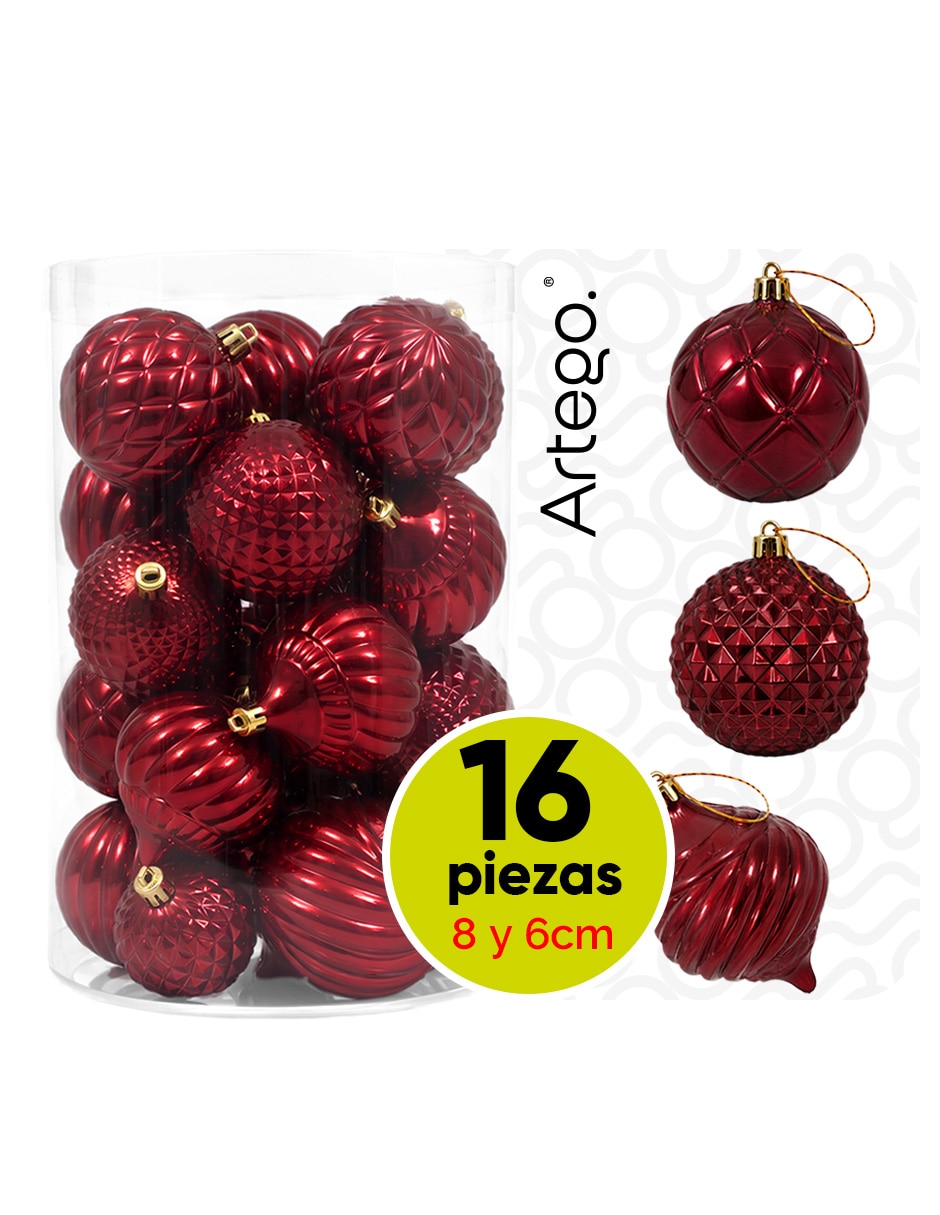Set de esfera navideña línea caramel 3 texturas y acabados diferentes basilea con 16 piezas Set de esfera navideña línea caramel 3 texturas y acabados diferentes basilea con 16 piezas