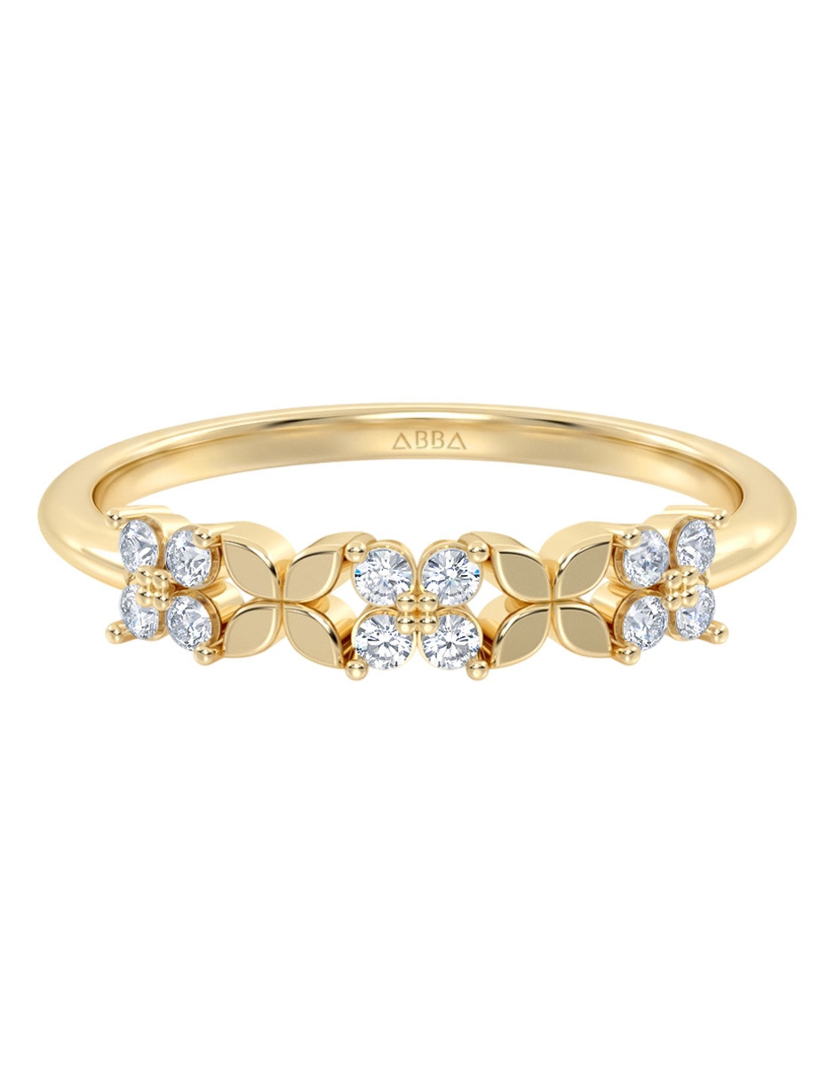 Anillo de (si aplica) No aplica 10 k de Oro Zirconia Brillante