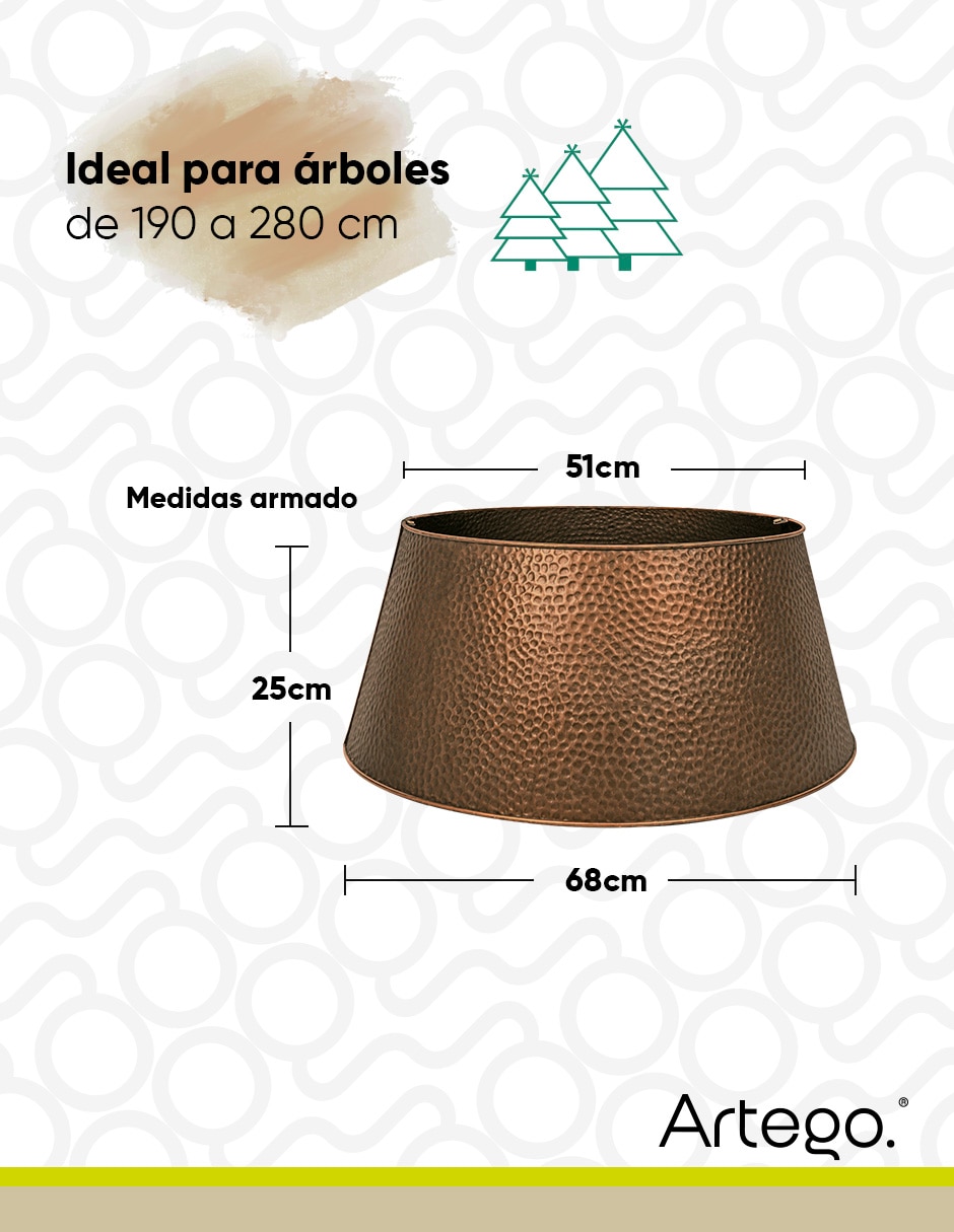 Pie de árbol metálico halo 7