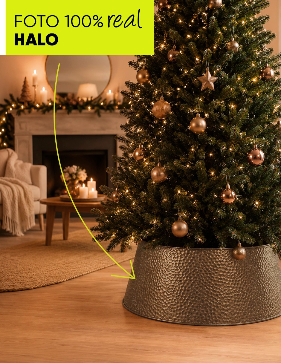 Pie de árbol metálico halo 6