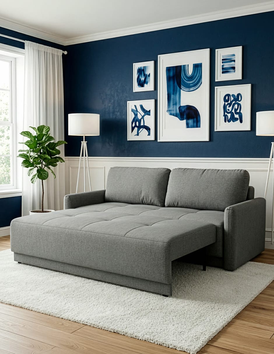 Sofá cama armable de madera pino 4