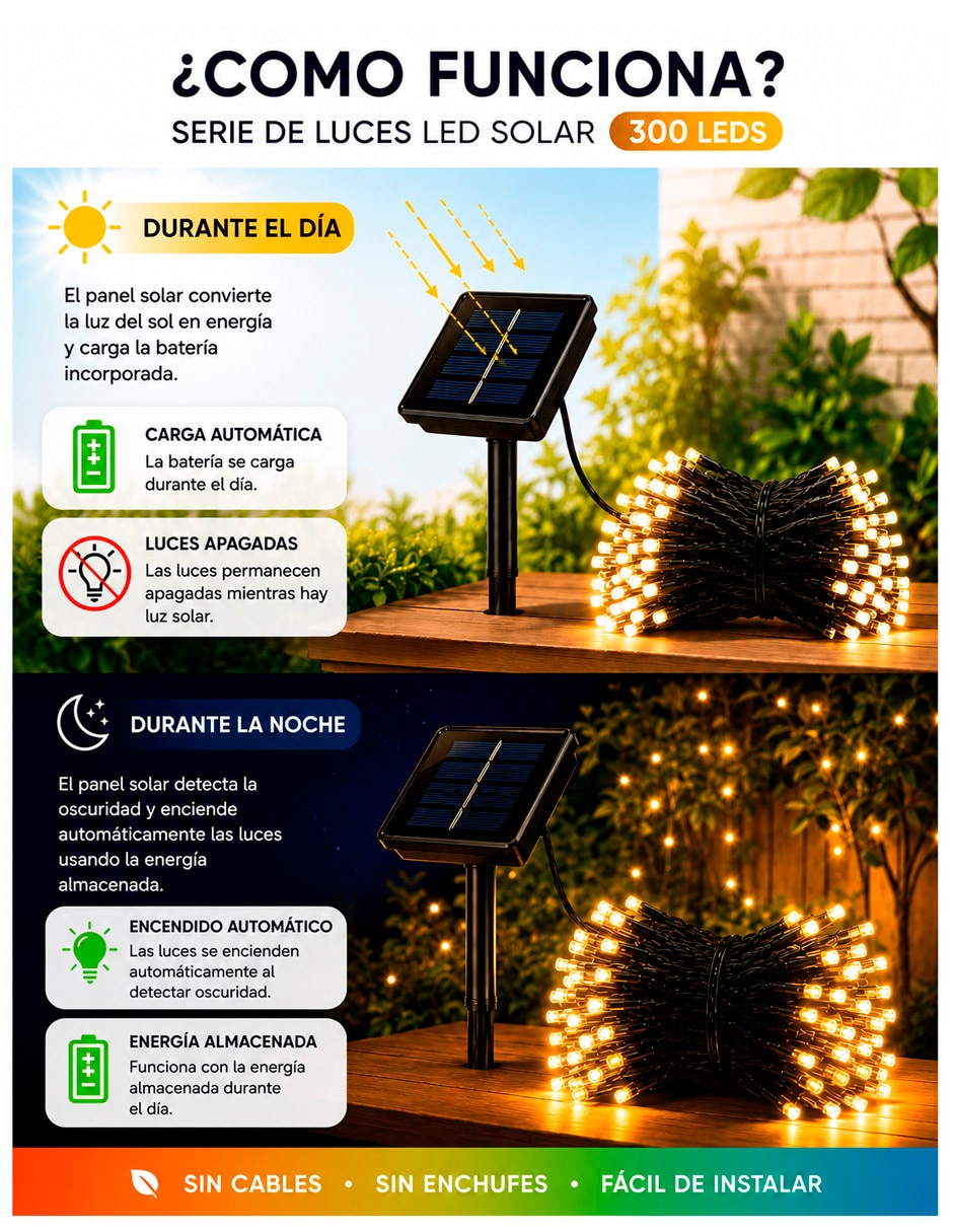 Set de luces led su300-2pzas con 300 focos 3