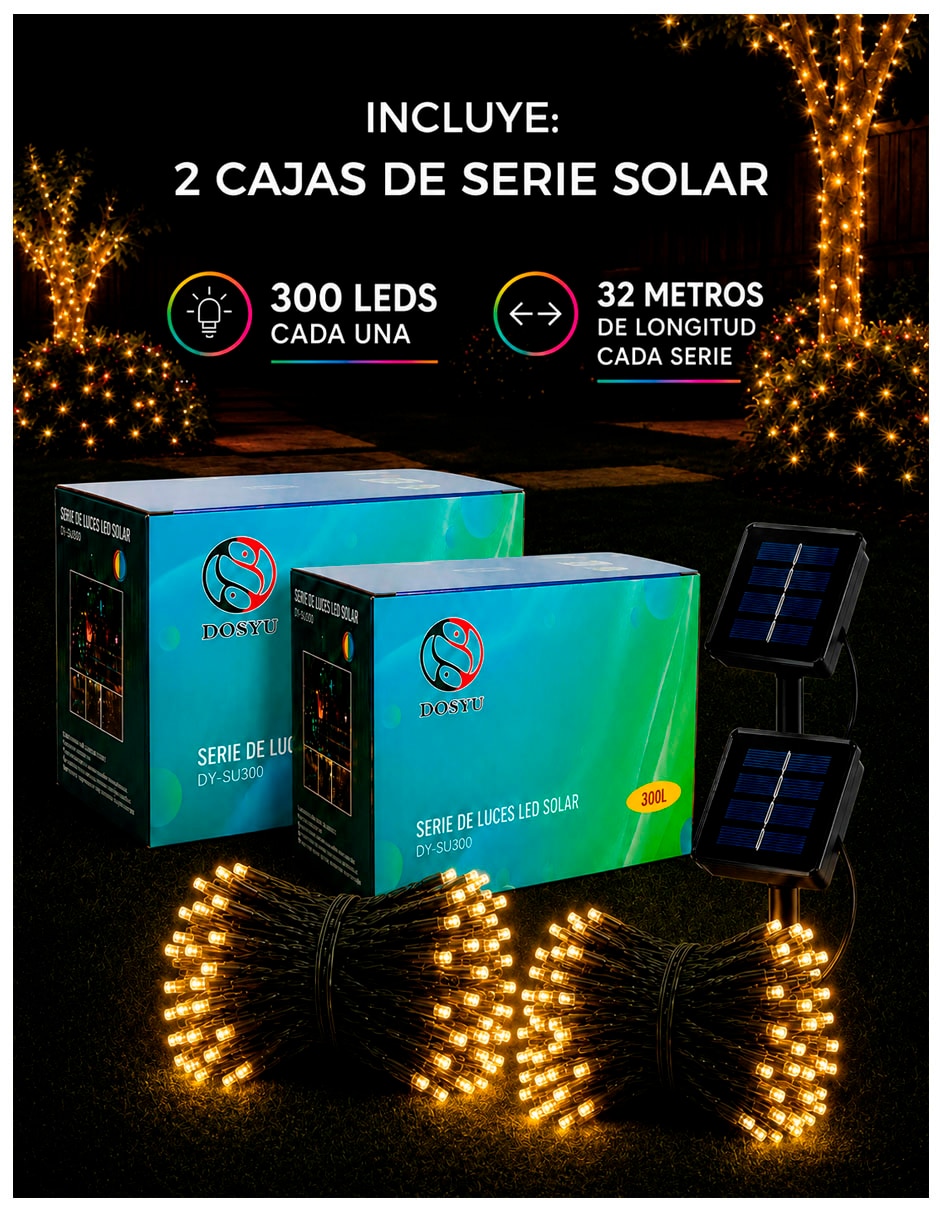 Set de luces led su300-2pzas con 300 focos 2