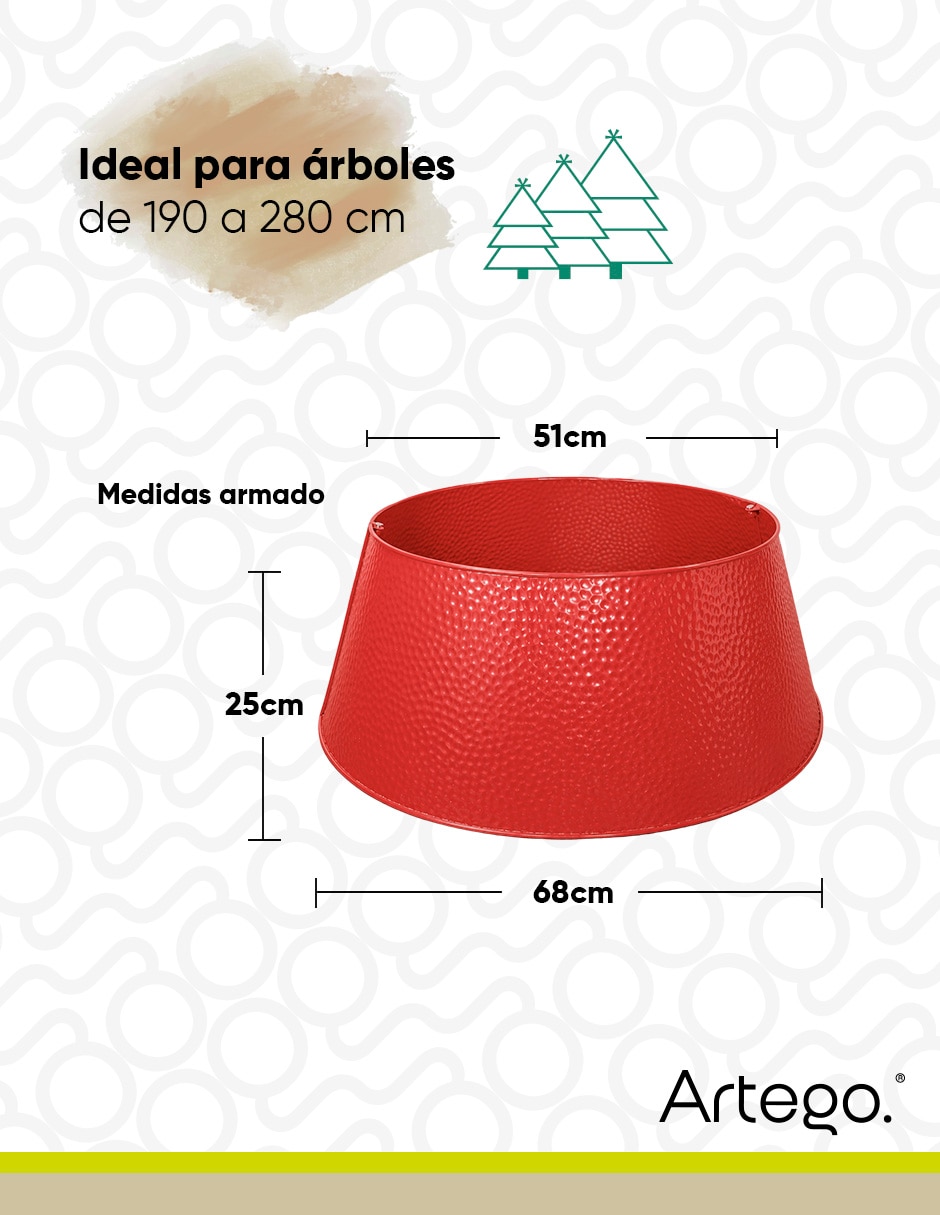Pie de árbol metálico cheer 7